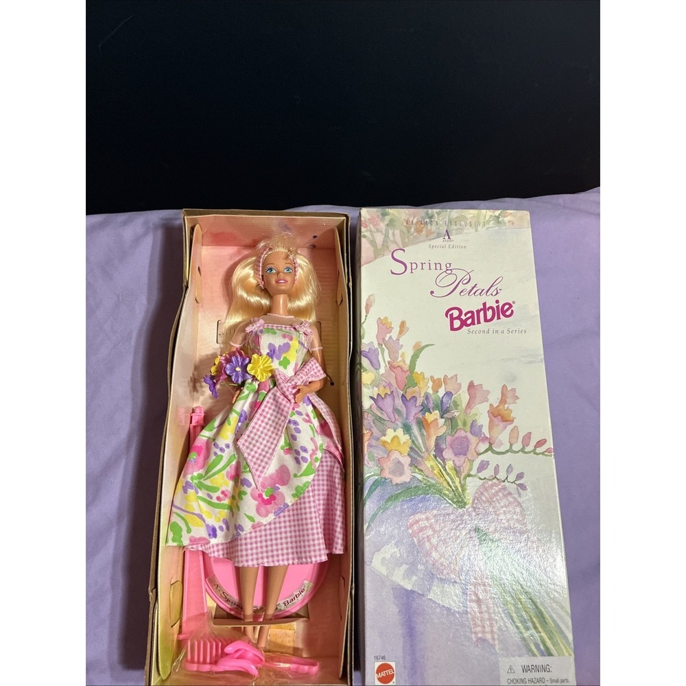 Spring Petals Barbie Doll Blonde Avon Exclusive Special Edition 1996 Mattel